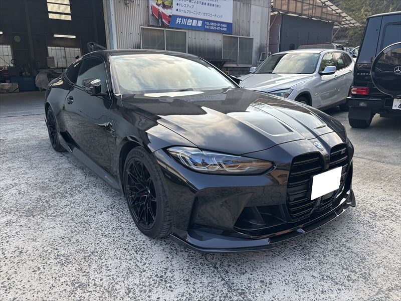 BMW　M4　G82 3Dデザイン　フロントスポイラー取付