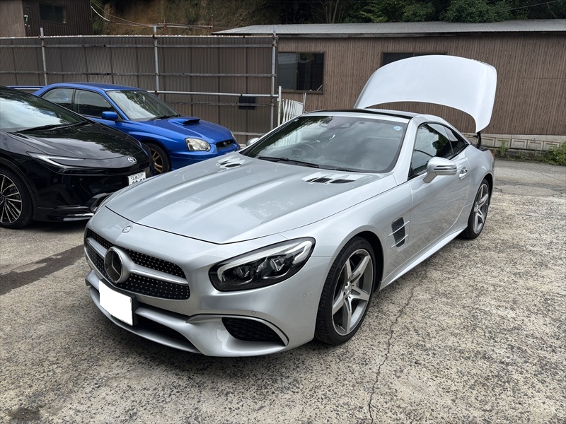 メルセデス・ベンツ ４００ＳＬ　バッテリー交換　点検整備